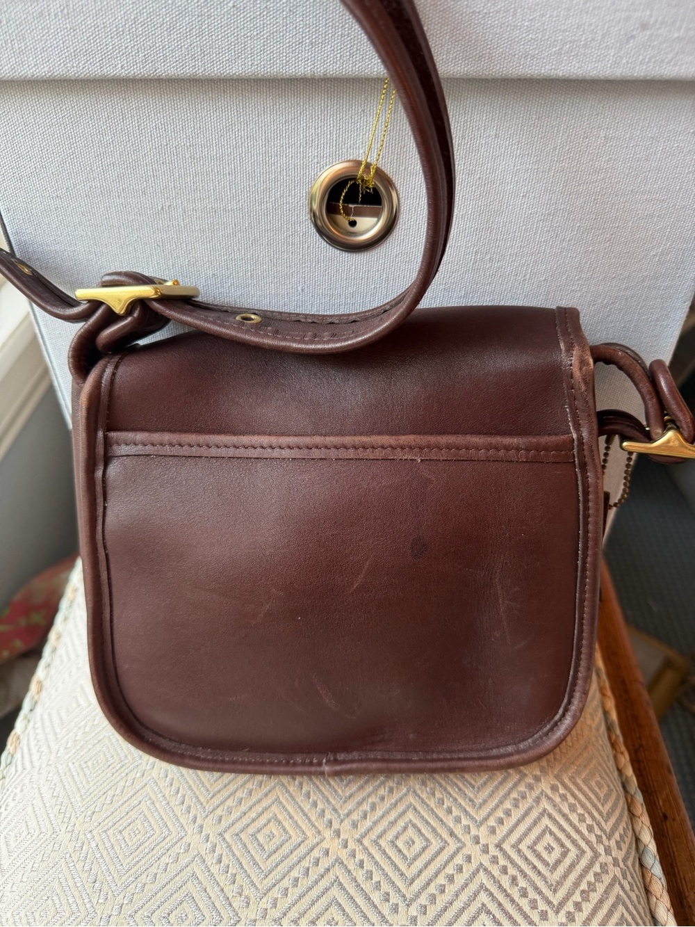 Coach Classic Brown Leather Vintage  Crossbody Legacy Trail Bag - Picture 4 of 12